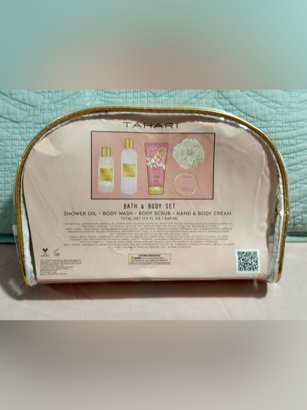 Tahari Bath & Body 5 piece Set -NIB, floral pink peony scent. - Picture 4 of 4